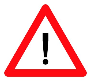 Tehlike Uyarısı - Vektör Simgesi İllüstrasyonu