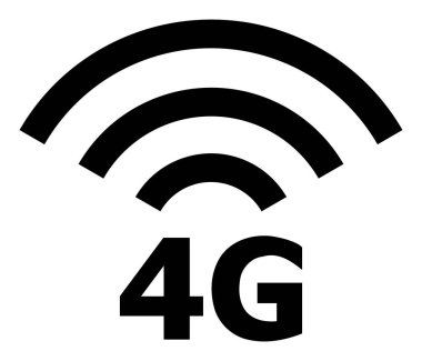 4G Radyo Kaynağı - Vektör Simgesi İllüstrasyonu