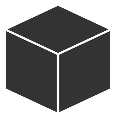 Küp - Vektör Simgesi İllüstrasyonu