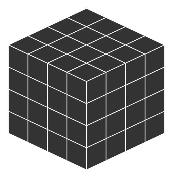 Cubo isometrico - Illustrazione dell'icona vettoriale — Vettoriale Stock