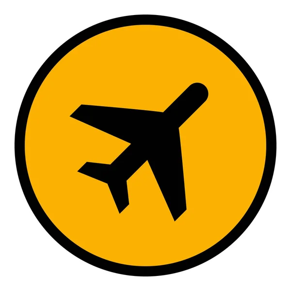 Peligro de avión - Ilustración de iconos vectoriales — Vector de stock