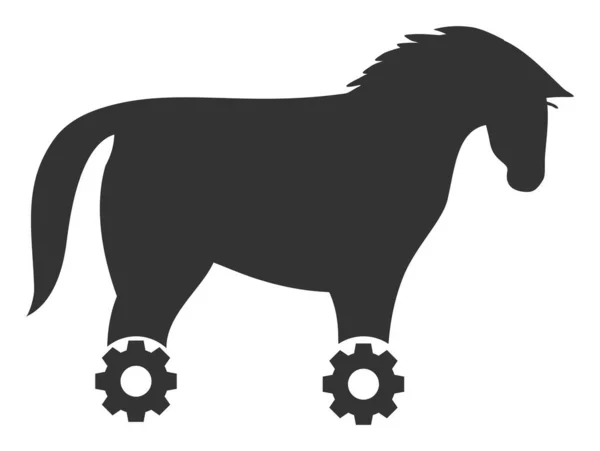Caballo de ruedas - Ilustración del icono del vector — Vector de stock