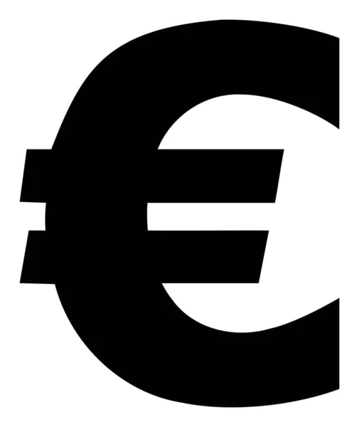 Euro symbol - Vektorová ikona Ilustrace — Stockový vektor