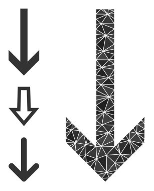 İkramiye Simgeleri ile Çokgen Oku Aşağı Vektör Simgesi