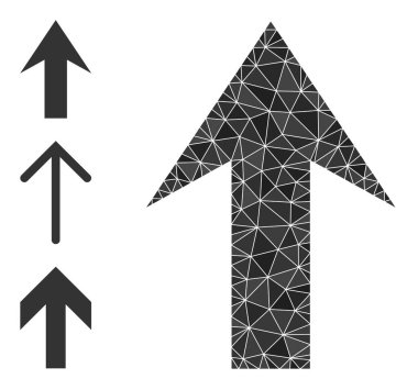 Benzer Simgeli Vektör Lowpoly Arrow Up Simgesi