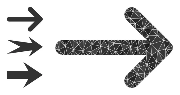 Vektor-Polygonales Pfeil-Rechts-Symbol und ähnliche Symbole — Stockvektor