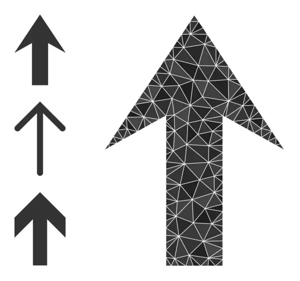具有类似图标的矢量低聚弧上升图标 — 图库矢量图片