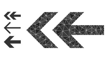 Çokgen Oku Vektör Diğer Simgelerle Bıraktı