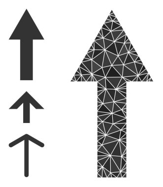 Vektör Lowpoly Oku Simge Yukarı ve Diğer Simgeler