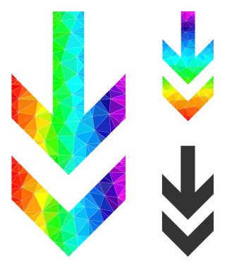 Oku Gökkuşağı Gradyanı ile Doldurulmuş Vektör Üçgeni