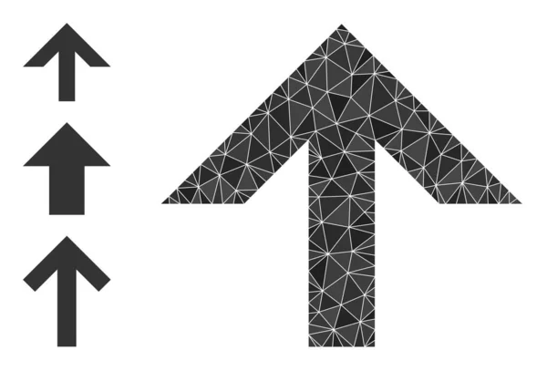 Vetor triângulo preenchido seta para cima ícone com ícones semelhantes — Vetor de Stock