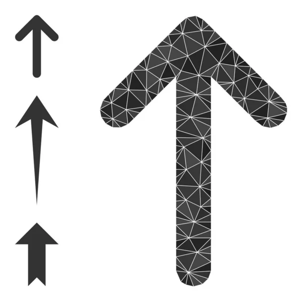 Vektor-Polygonales Pfeil-Nach-oben-Symbol mit Bonus-Symbolen — Stockvektor