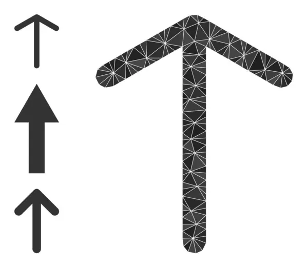 Ícone de seta poligonal vetorial para cima com ícones semelhantes —  Vetores de Stock