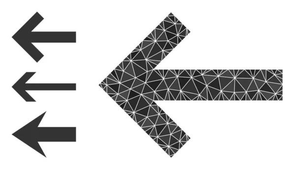 Vetor Triângulo preenchido Seta Ícone esquerdo e ícones de bônus — Vetor de Stock