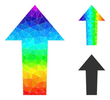 Vektör Üçgeni Doldurulmuş Ok Simgesi Görüntü Renkli Gradyan