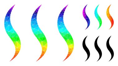 Spektrum Gradyanlı Vektör Lowpoly Aroma Simgesi