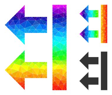 Vektör Çokgen Sol Simgeyi Spektrum Gradyanı ile Getir