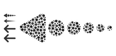 Noktalı Ok Çemberlerin ve Benzer Simgelerin Sol Bileşimi