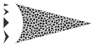 Bonus Simgeli Çemberlerin Sağ Noktalı Ok Başı Mozaiği