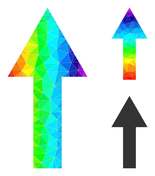 Vektorová šipka nahoru ikona s přechodem spektra — Stockový vektor