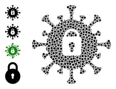 Bonus Simgeleriyle Noktalı Kapalı Çemberler Kolajı