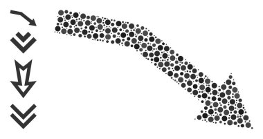 Diğer Simgelerle Çemberlerin Noktalı Başarısız Trend Kolajı