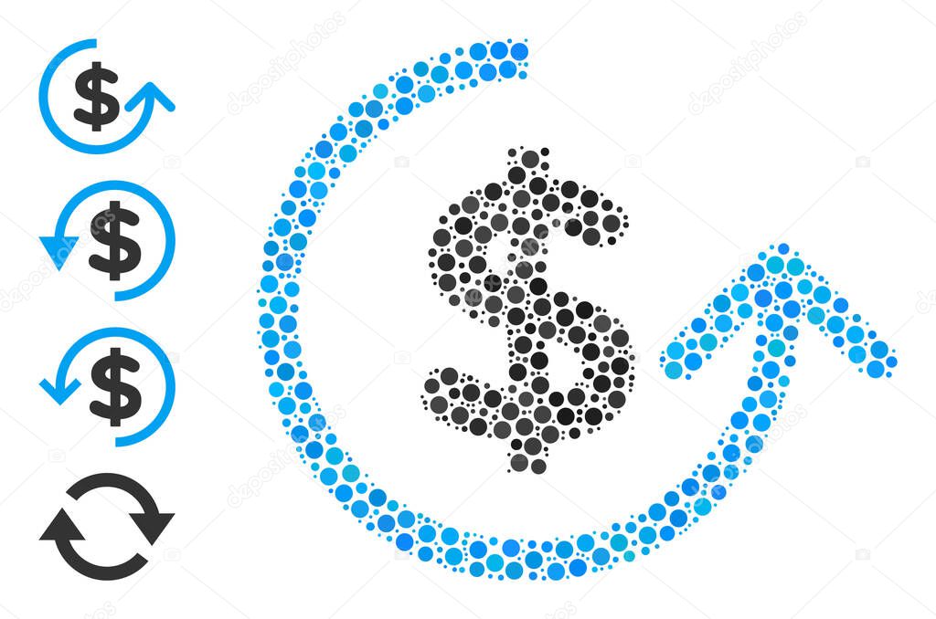 Dotted Chargeback Mosaic of Circles and Other Icons