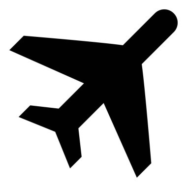 Uçak - Raster Simgesi İllüstrasyonu