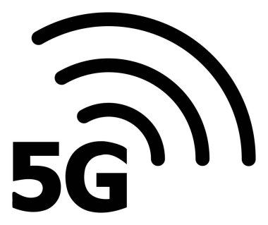 5G İnternet - Raster Simgesi İllüstrasyonu