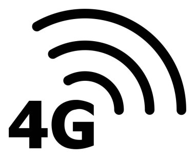 4G İnternet - Raster Simgesi İllüstrasyonu
