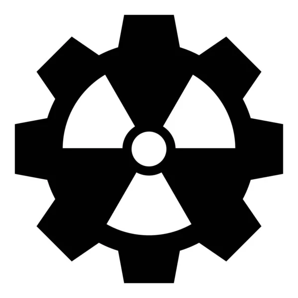 Przemysł atomowy - ilustracja ikony rastrowej — Zdjęcie stockowe