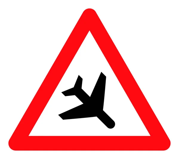 Uçak Uyarısı - Raster Simgesi İllüstrasyonu — Stok fotoğraf