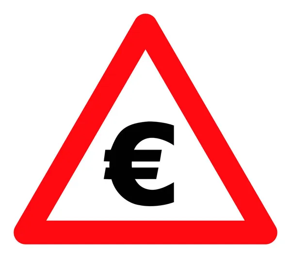 Aviso Euro - Ilustração Raster Icon — Fotografia de Stock