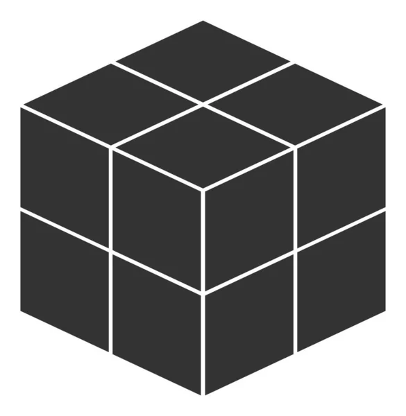 3D Cube - Растерянная икона — стоковое фото