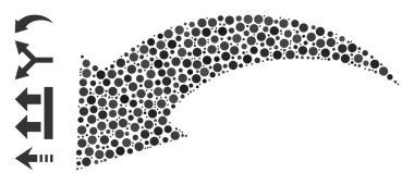 Noktalı Döndürme Mozaiği Yuvarlak Noktalar ve Bonus Simgeleri