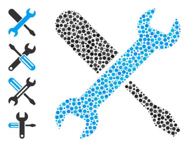 Çemberlerin ve Benzer Simgelerin Noktalı Akort Kolajı