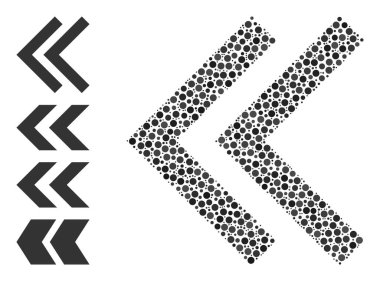 Noktalı Sol Çemberler ve Benzer Simgeler Kolajı