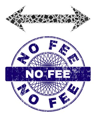 Tehlike Ücretsiz Mühür Mührü ve Geometrik Yatay Döndürme Mozaiği