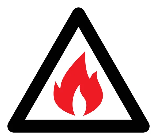 Ostrzeżenie przeciwpożarowe - Ilustracja ikony rastrowej — Zdjęcie stockowe