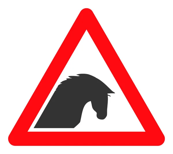 Avertissement cheval - Illustration de l'icône raster — Photo
