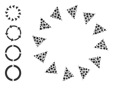 Çemberlerin ve Benzer Simgelerin Noktalı Döndürülmüş Ccw bileşimi