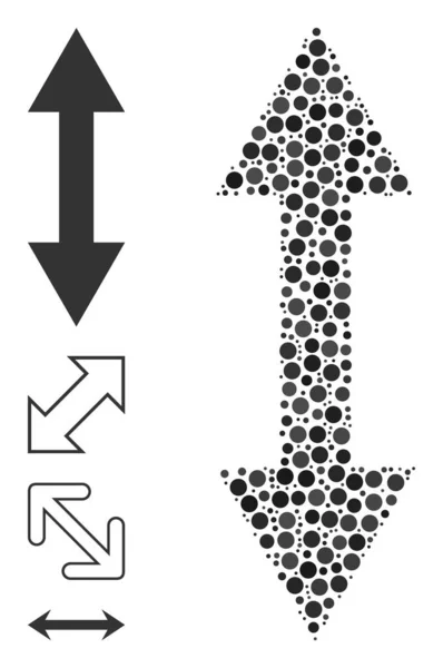 Mosaico de viragem vertical pontilhado de pontos redondos com ícones de bônus — Vetor de Stock