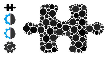 Bonus Simgeli Yuvarlak Noktaların Noktalı Bulmaca Ögesi Kompozisyonu