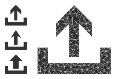 Vektör Lowpoly Simge ve İkon Simgelerini Yükle