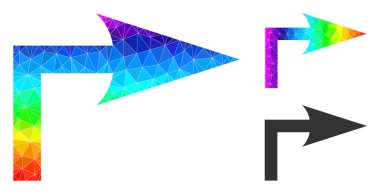 Vektör Lowpoly Spektrum Gradyanlı Sağa Dön