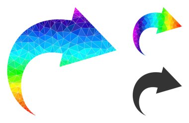 Vektör Üçgeni Yeniden Yapılandırma Simgesini Gökkuşağı Gradyanı ile Doldurdu