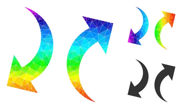 Icône de flèches d'échange remplies de triangle vectoriel avec gradient de spectre — Image vectorielle