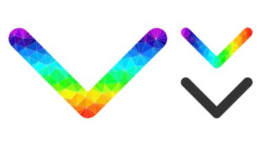 Yönlendirilmiş vektör üçgeni Simge Altında Gökkuşağı Gradyanı