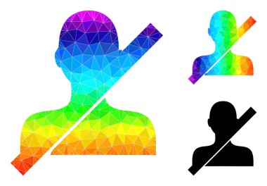 Vektör Üçgeni Kısıtlı Çocuk Simgesini Gökkuşağı Gradyanı ile Dolduruldu