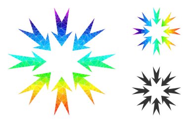 Çokgen Basınç Simgesini Hayalet Renkli Okla